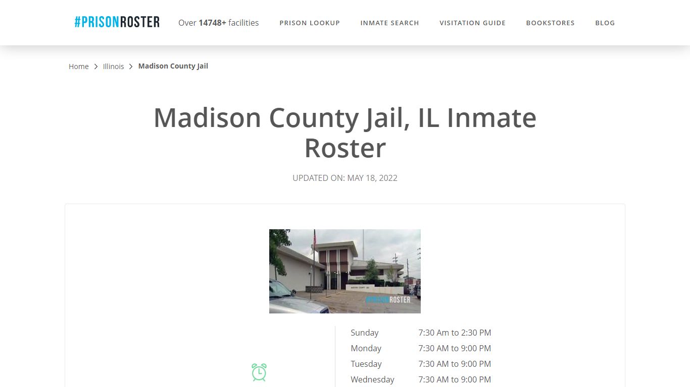 Madison County Jail, IL Inmate Roster